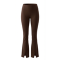 Adele Split Flare Leggings Brown