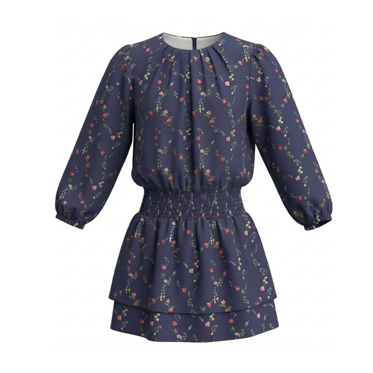 Ruby Dress Navy Vine