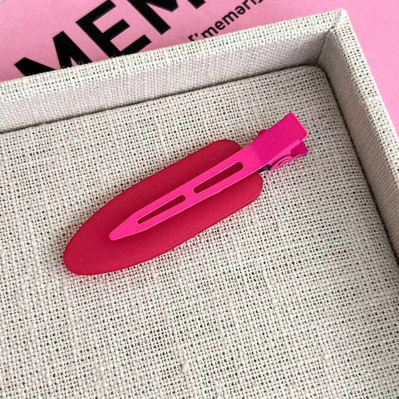 Colorful Jelly Hair Clips for Women - Cute Matte Duckbill Clips - C