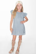 Vintage Blue Swing Dress — Cotton Girls Dress by Yo Baby
