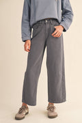 Girls Barrel Pants - Charcoal by heart and arrow