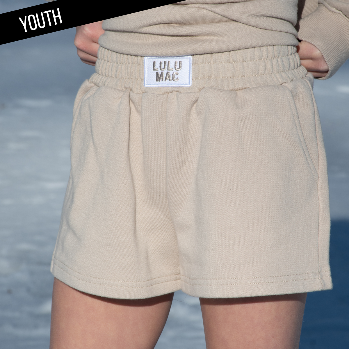 Kids Terry Cloth Shorts - Sand by Girlie Girl Originals