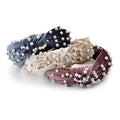 Dusty Rose Pearl Knot Headband