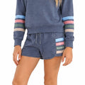 Girls’ Washed Pull-On Shorts - H. Navy by LAGACI