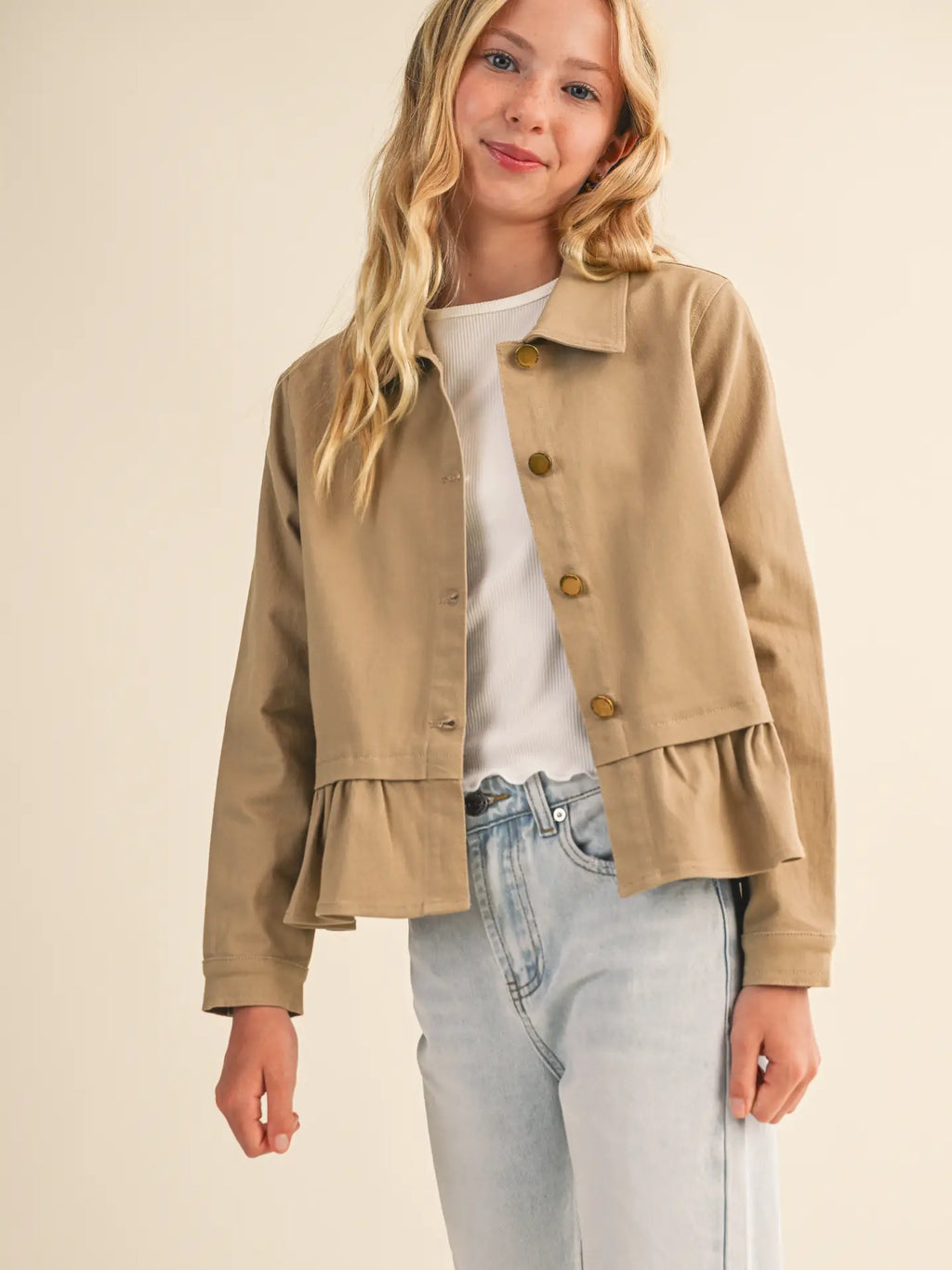 Taupe Cropped Field Jacket