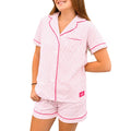Women's Lulu Mac Pajama Set - White with Pink Dots