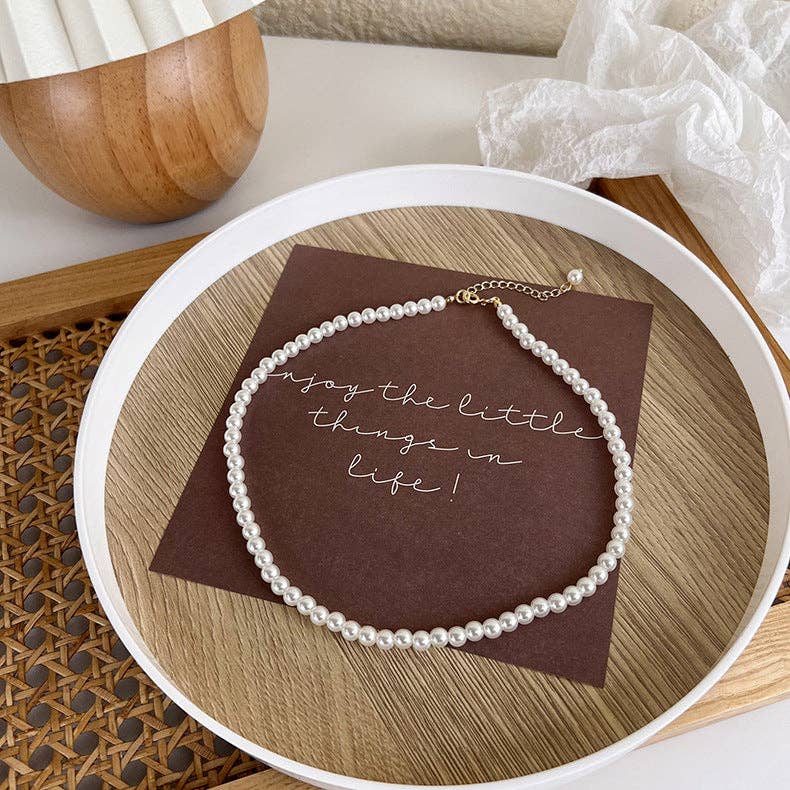 Pearl Chain Necklace Minimalist Chic For Any Occasion - B 6mm