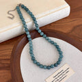 Colorful Natural Stone Bead Necklace Elegant Chic Casual Style - 27505F