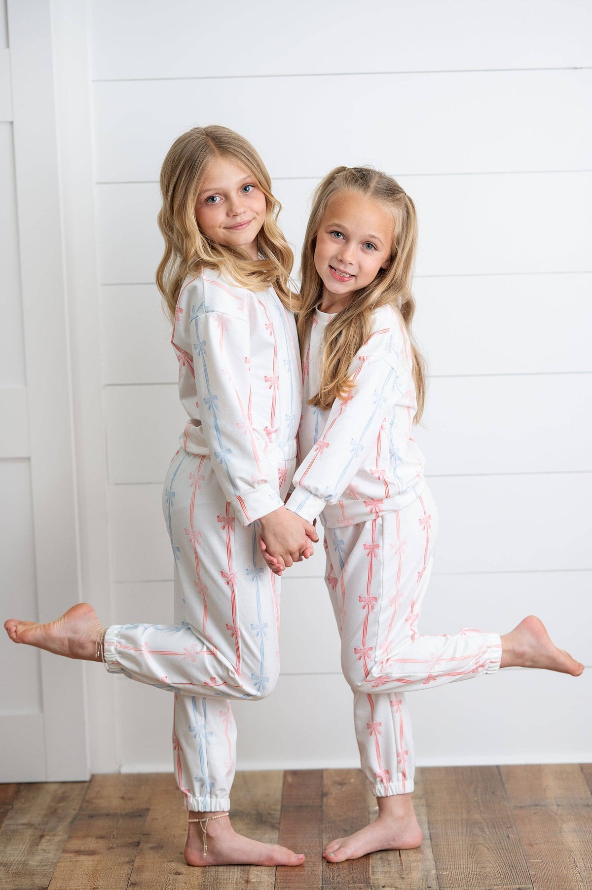 Girls Coquette Ribbon Bow Two Piece Lounge Set by Oopsie Daisy