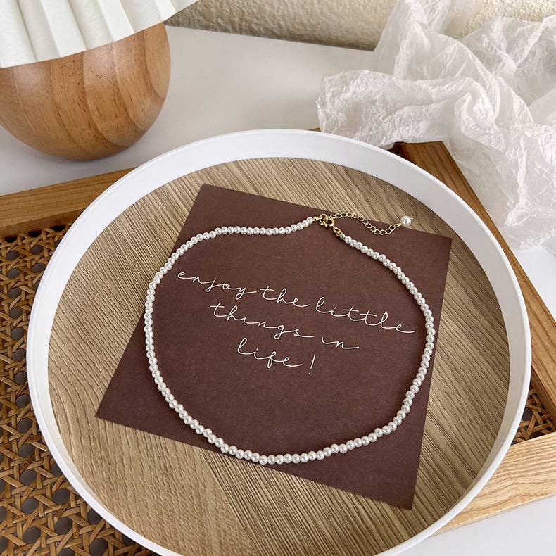 Pearl Chain Necklace Minimalist Chic For Any Occasion - A 4mm