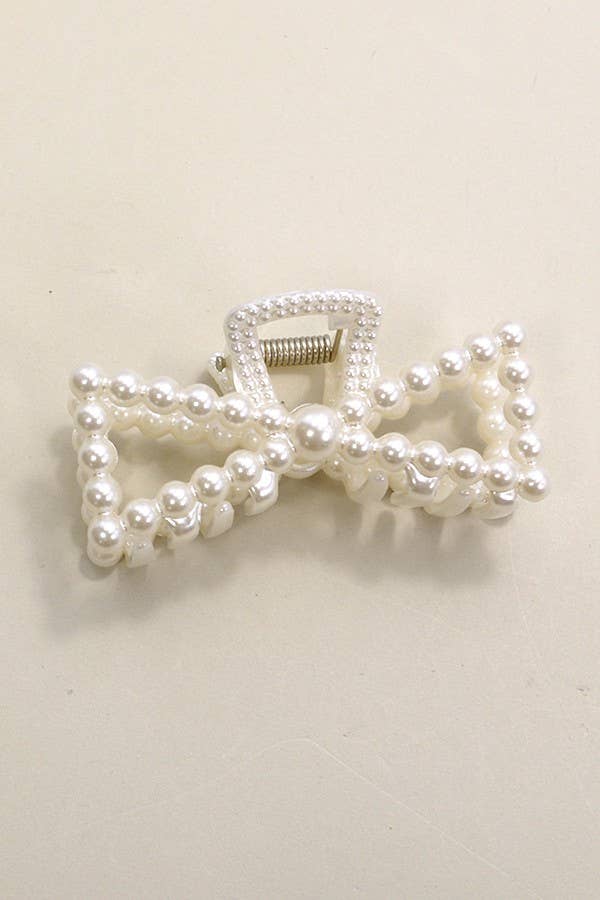 PEARL HAIR CLAW CLIPS - Bow by JOSSLYN by wall to wall