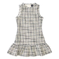 Tweed Ruffle Dress - White & Gold
