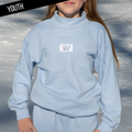 Kids Long Sleeve Terry Cloth Top - Light Blue by Girlie Girl Originals