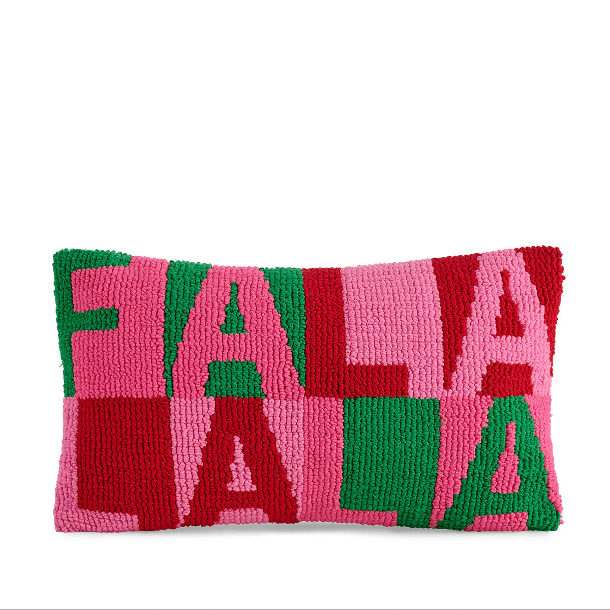 "Fa La La" Tufted Pillow - Multi by Shiraleah