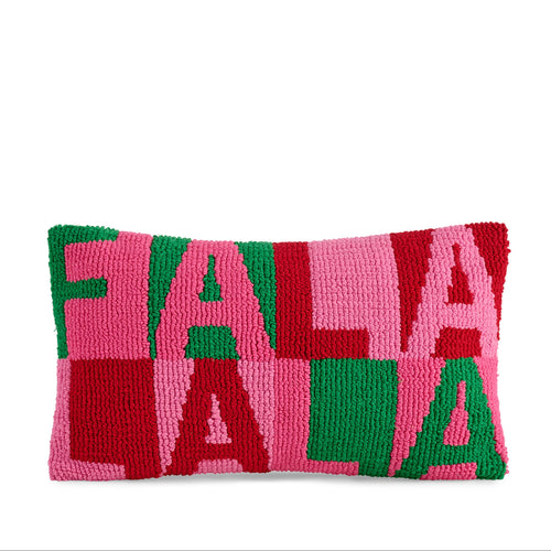 "Fa La La" Tufted Pillow - Multi by Shiraleah