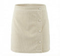 Cream Corduroy Skirt