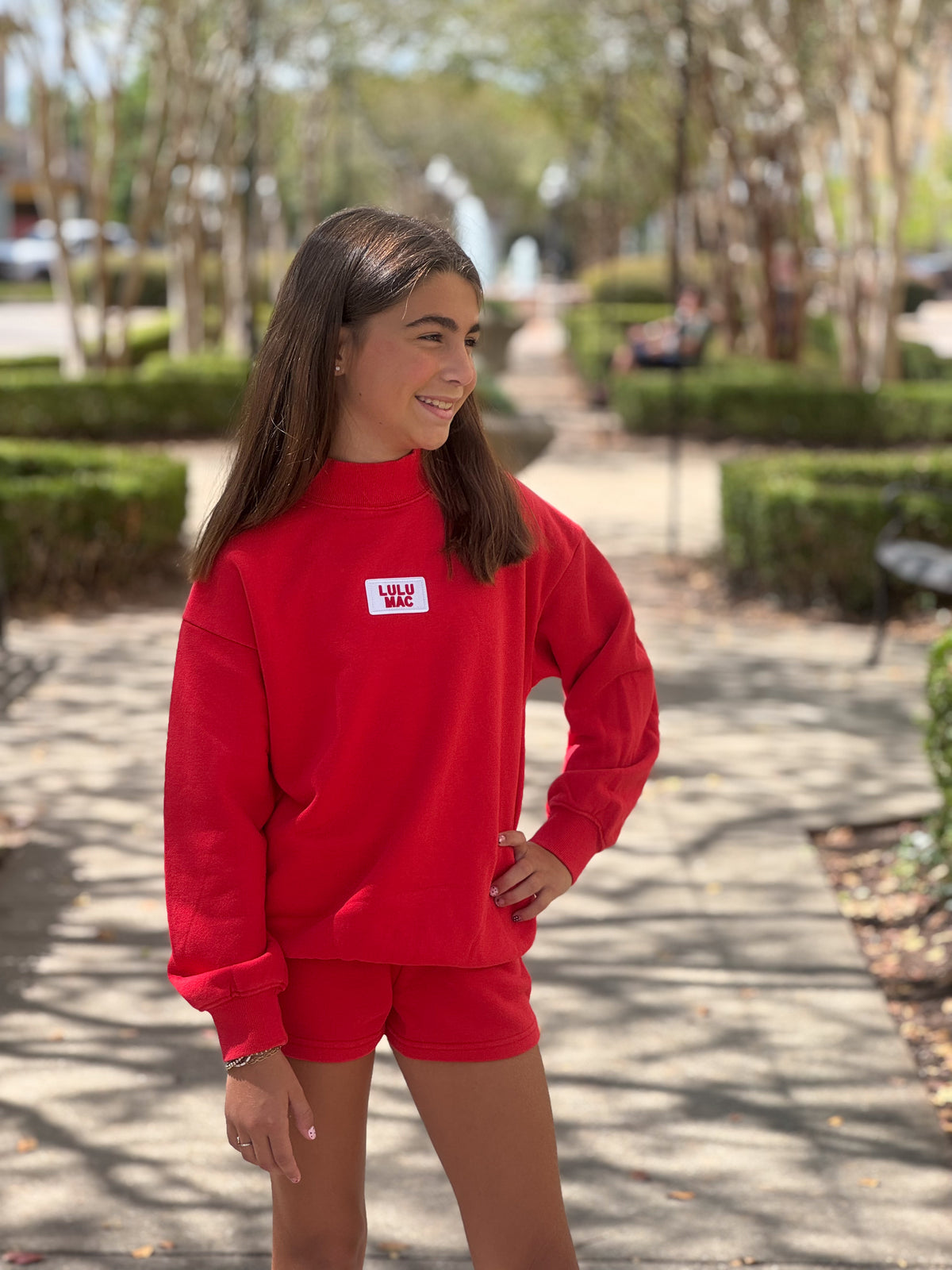 LS Terry Cloth Top - Red