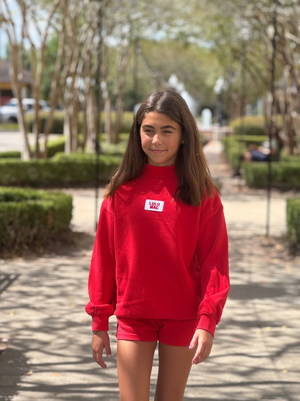 LS Terry Cloth Top - Red