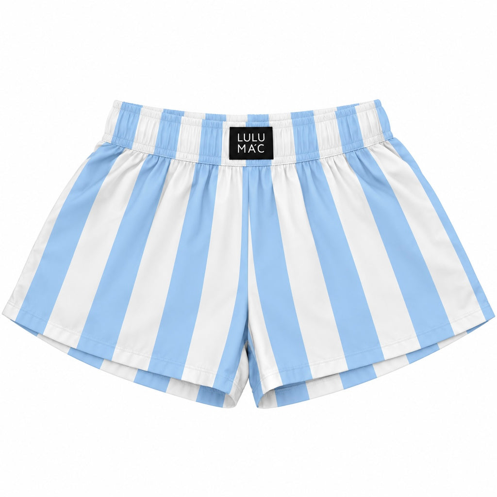 Darby Kids Shorts - Light Blue Stripe