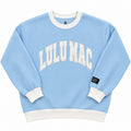 Lulu Mac Color Block Sweatshirt - Light Blue and White