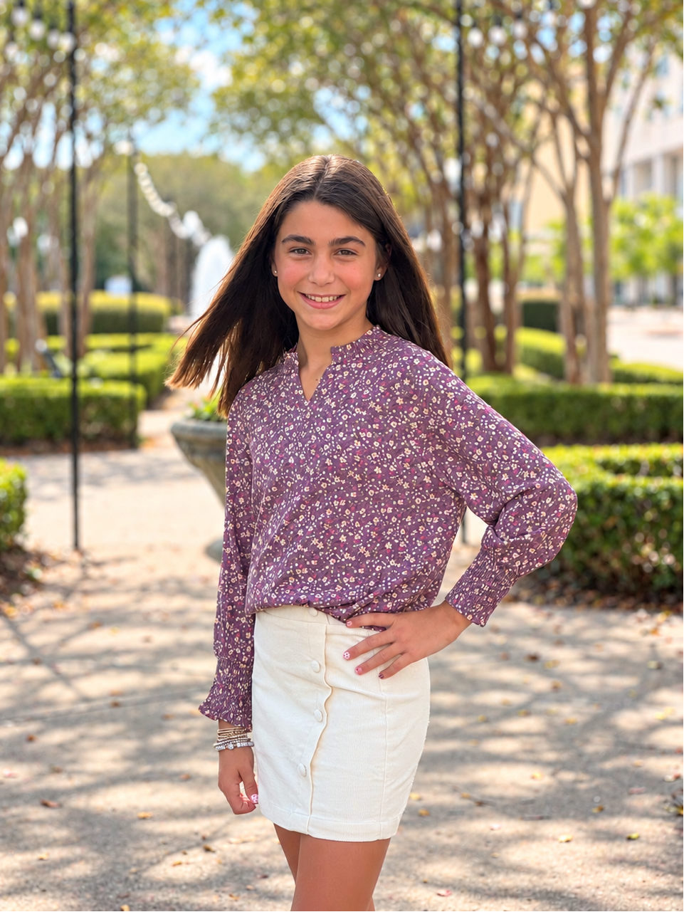 Violet Fleur Top