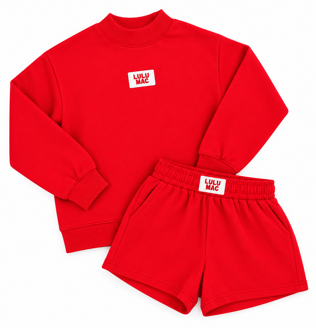 LS Terry Cloth Top - Red