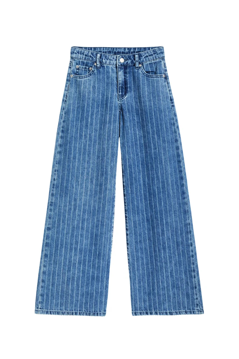 Heart Patch Pocket Wide Leg Jeans