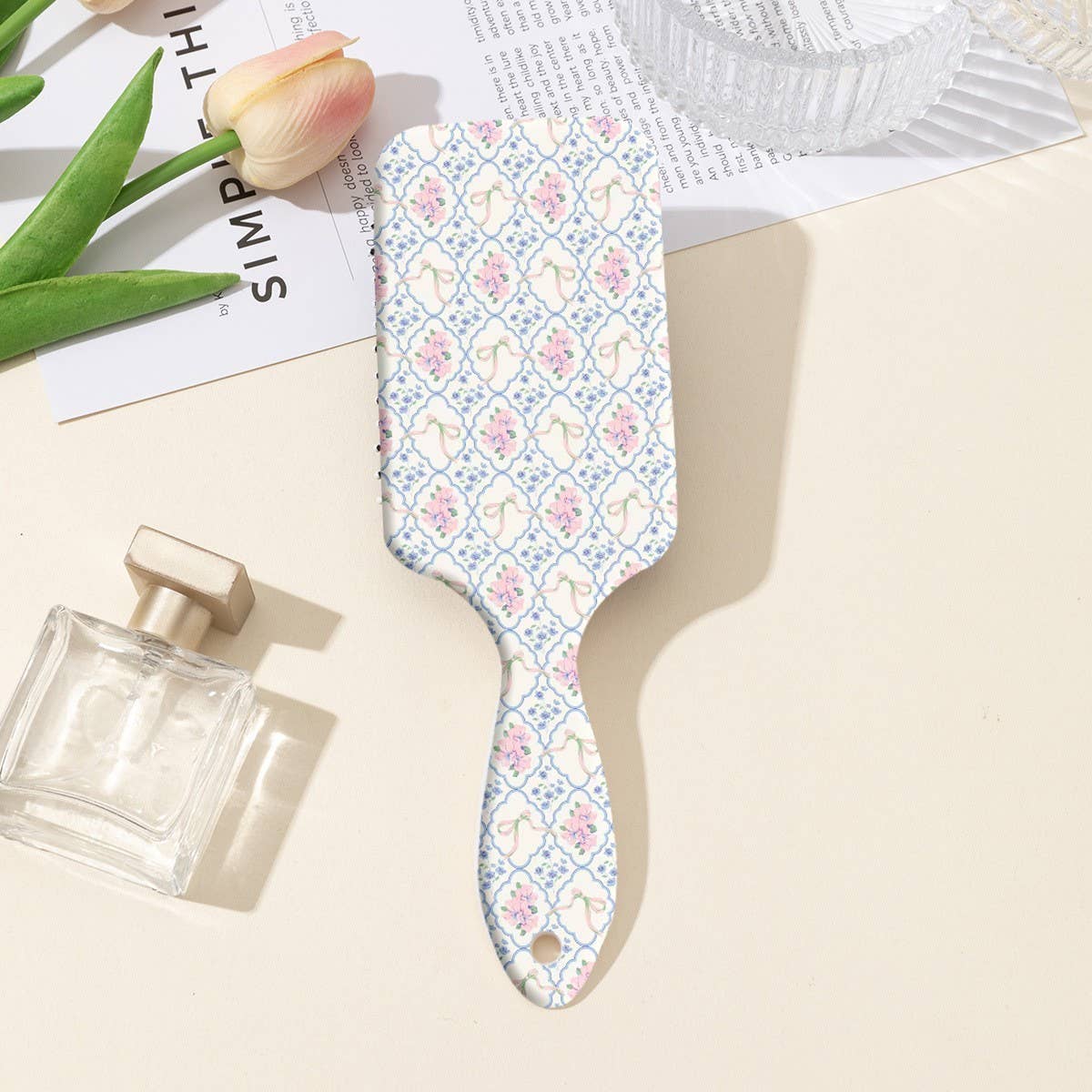 LARGE DETANGLE PADDLE HAIR BRUSH COMB - Bow E by JOSSLYN by wall to wall