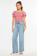 Youth High Rise Wide Leg Jeans - Light