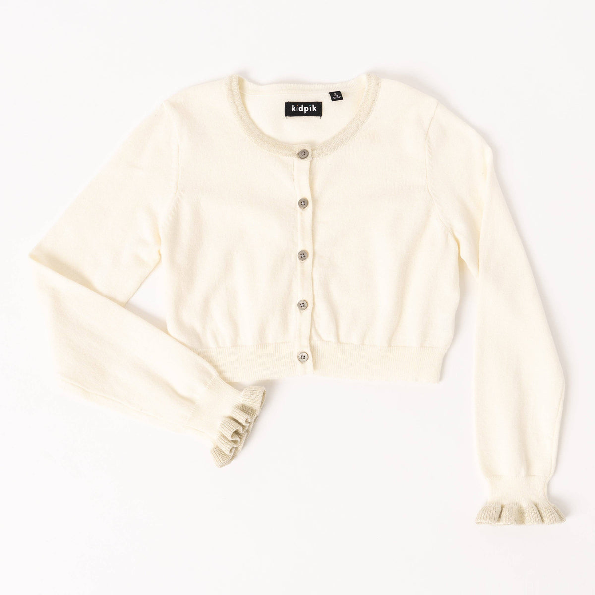 Ruffle Bolero Sweater - Kidpik Cream by Kidpik