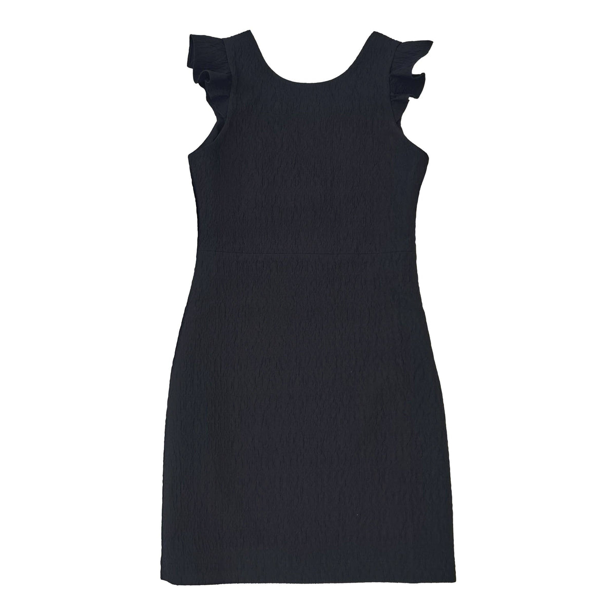 Black Textured Ruffle Dress - 8y