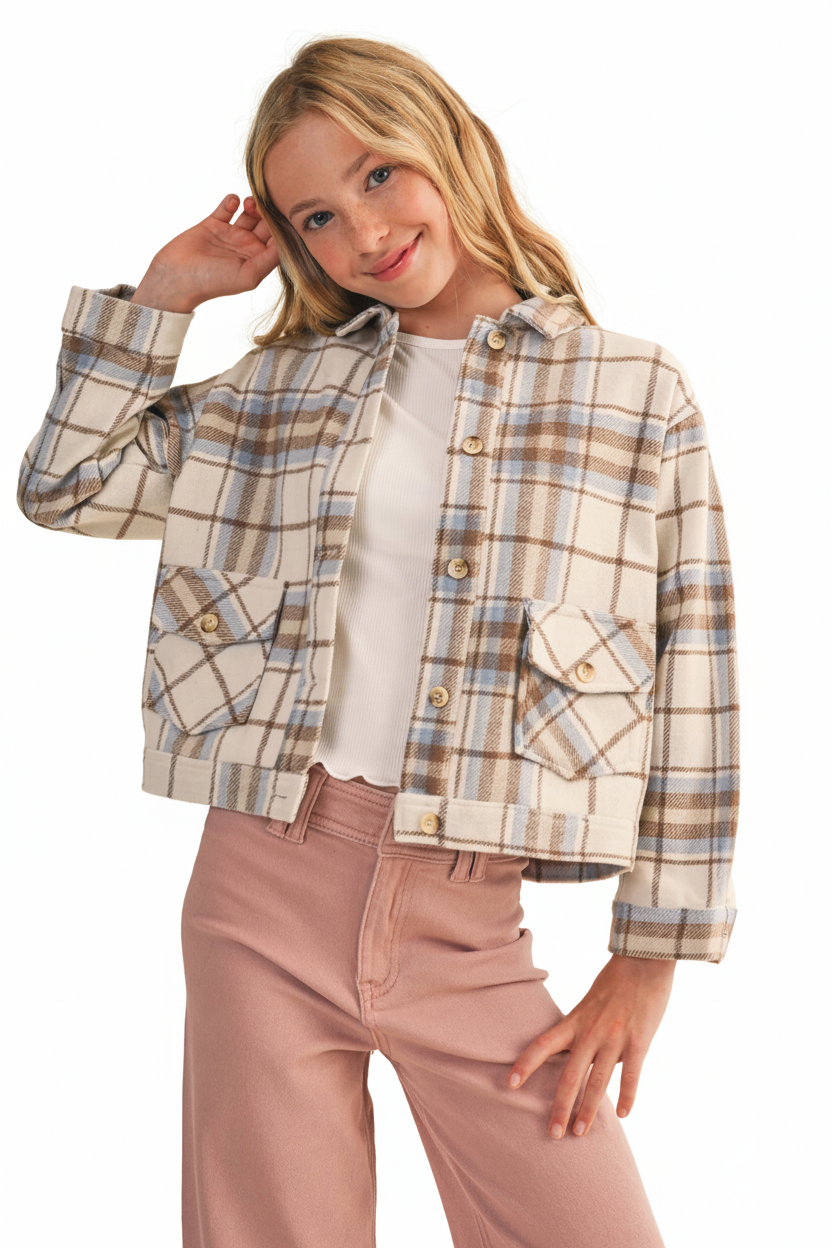 Blue Plaid Shacket