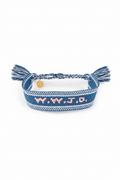 Blue WWJD Embroidered Bracelet