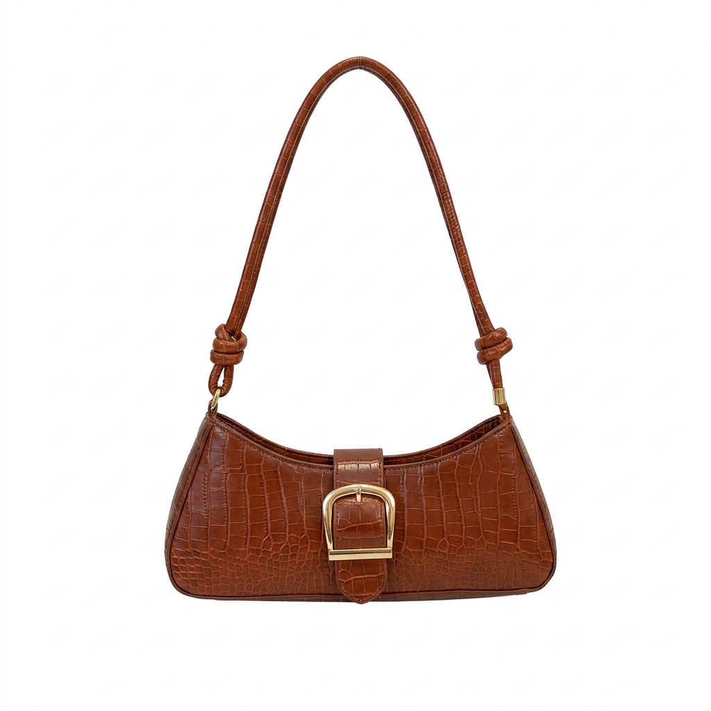 Camel purse on white