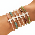 Cross bracelets with white background