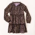 Violet Floral Peasant Dress - Chestnut by Kidpik