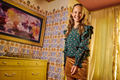 Katie Top Evergreen Vintage Floral