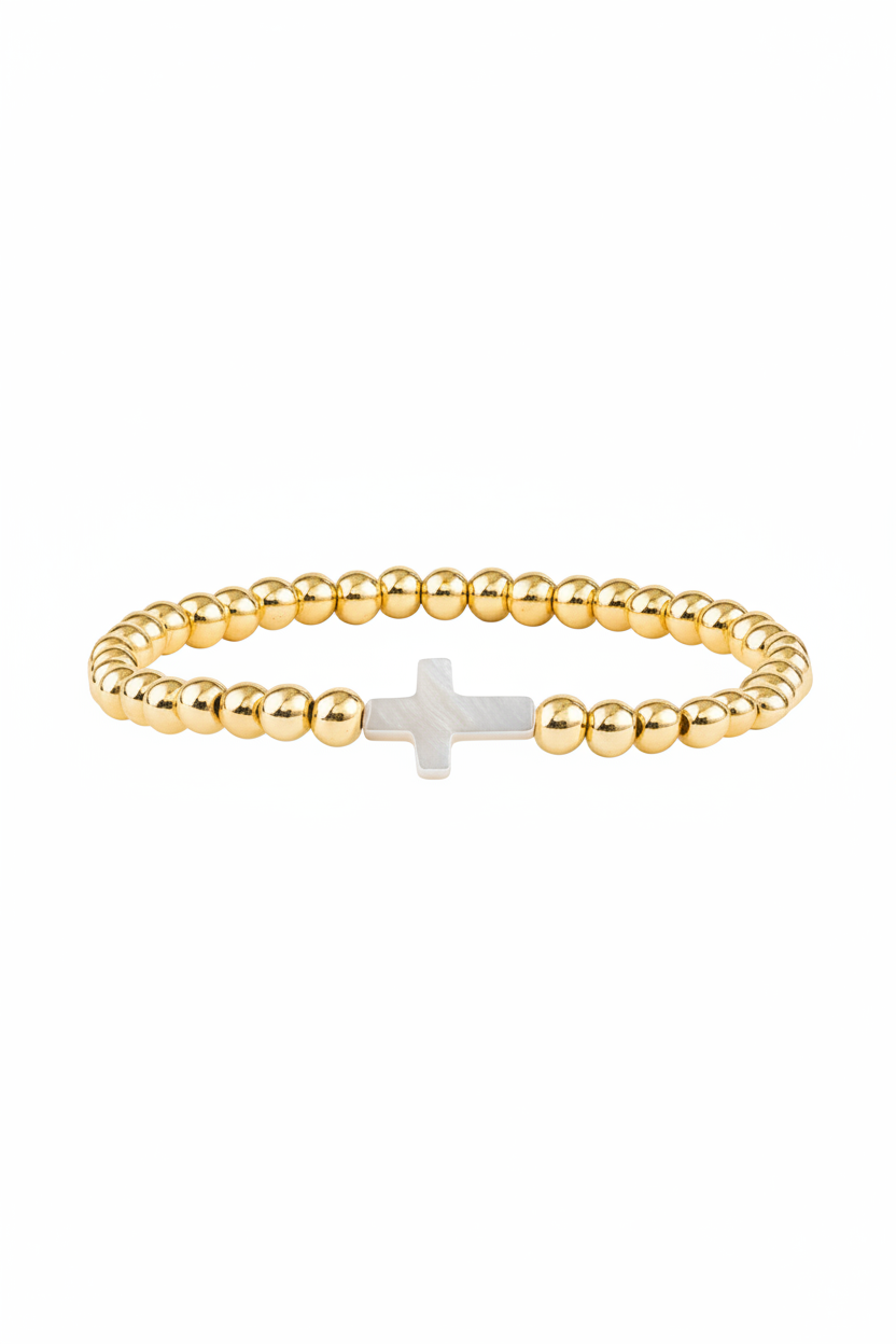 Gold Cross Bracelet