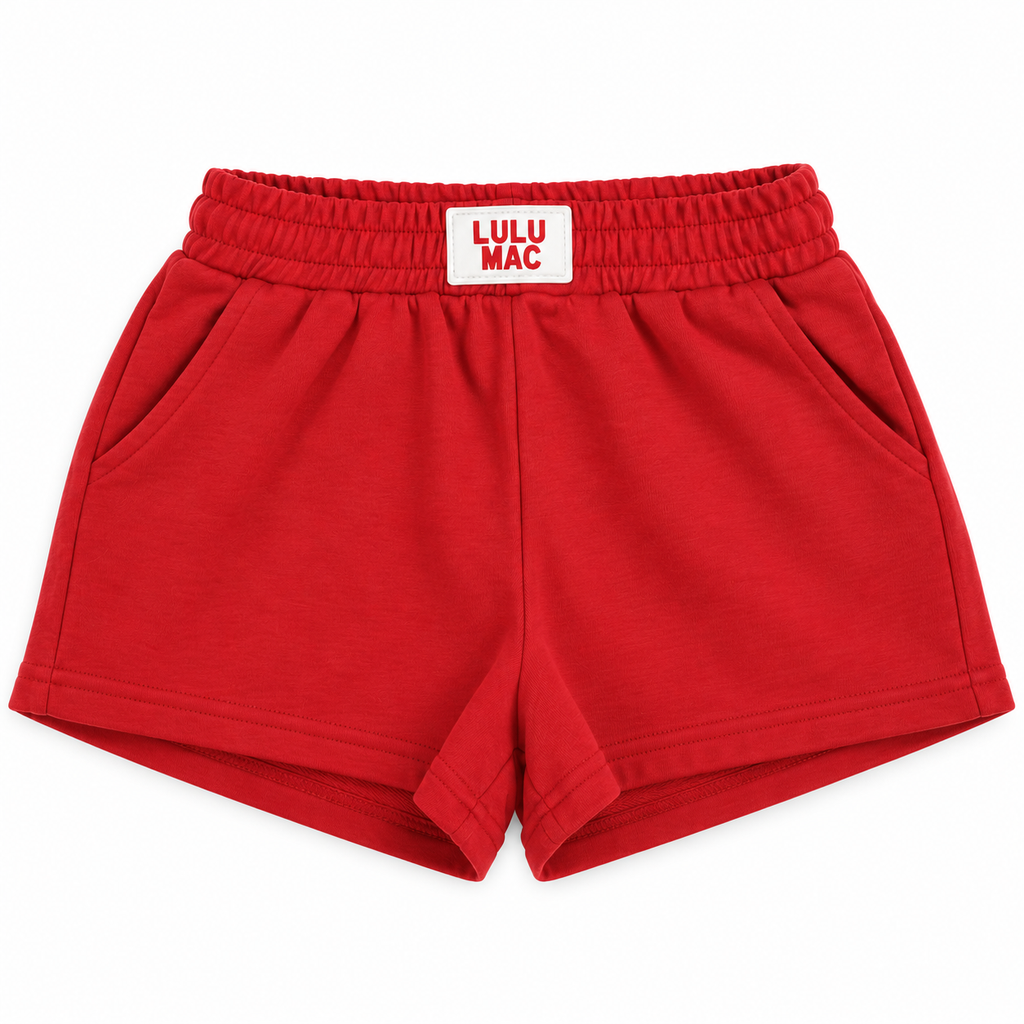 Terry Cloth Shorts - Red