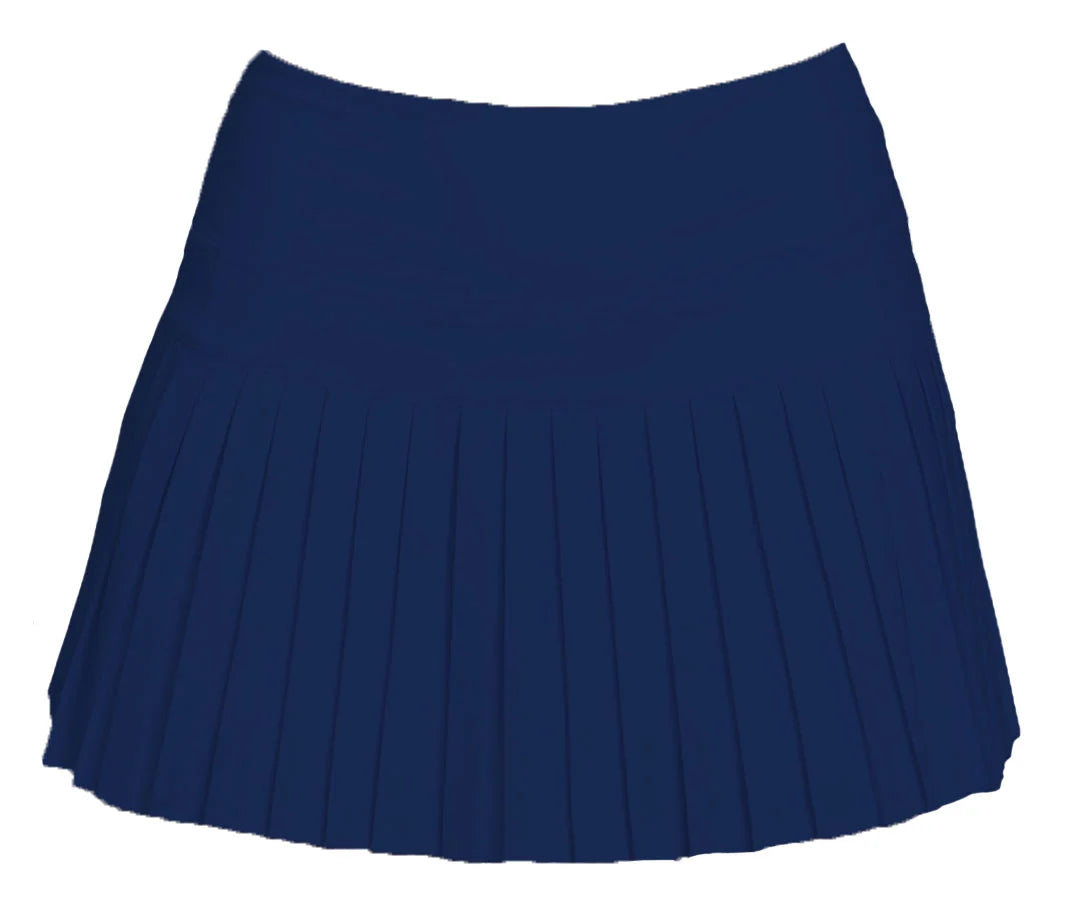 Mini Pleated Skort in Solid Navy