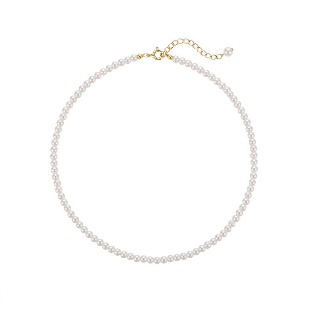 Pearl Chain Necklace A 4mm