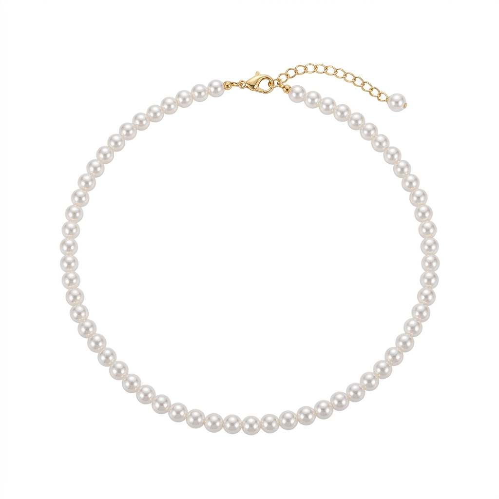 Pearl Chain Necklace B 6mm