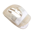 Pearlescent hair clip with white background