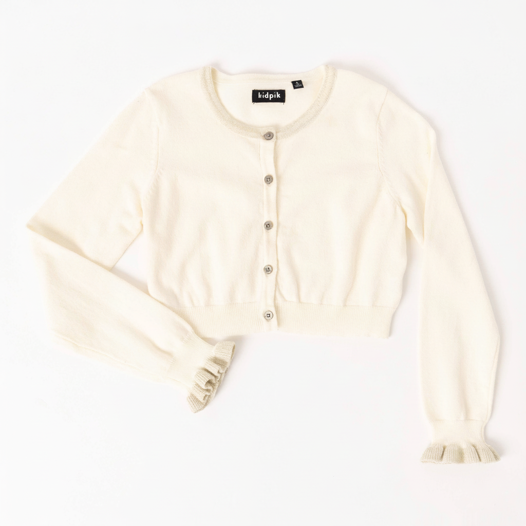Ruffle Bolero Sweater - Cream