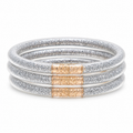 Metallic Silver Bracelets Waterproof