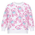 Spray Painted Bears White Oversized Sweatshirt