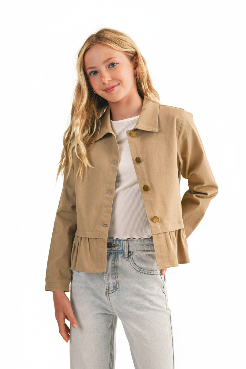 Taupe Cropped Field Jacket