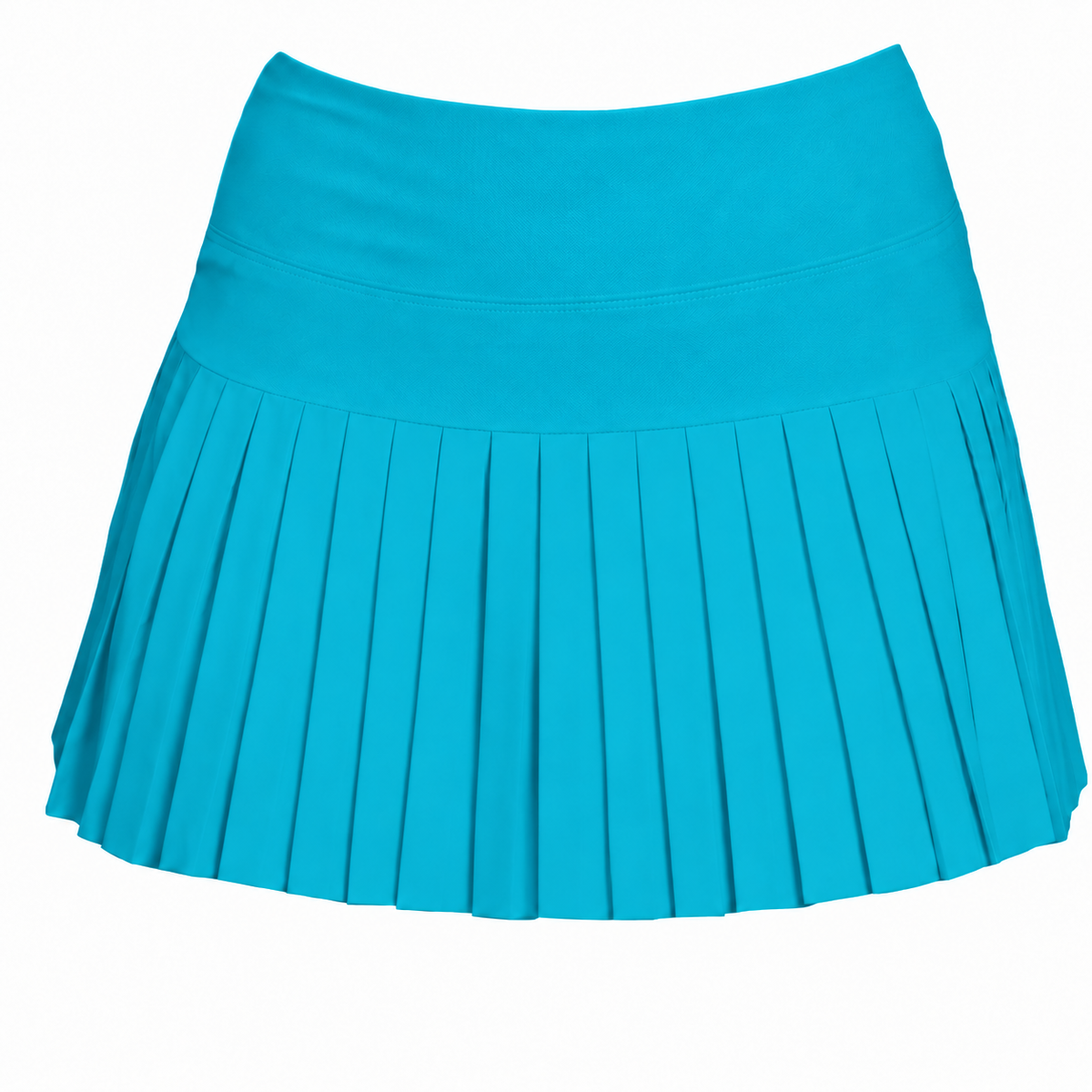 Mini Pleated Skort in Solid Turquoise